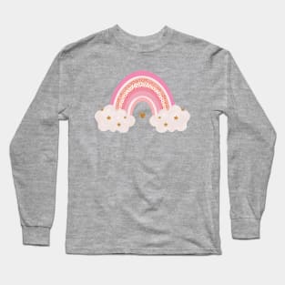 Cute Pink Rainbow Long Sleeve T-Shirt